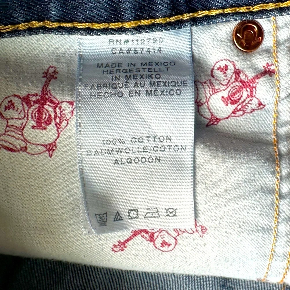 True Religion Dark Blue Straight Jeans, 31 X 33